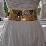 Sequin & Bead Sash - Silver..